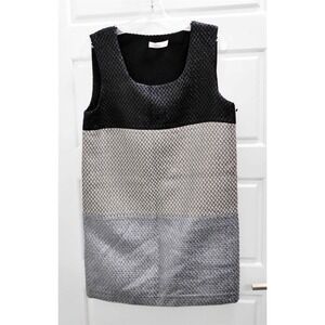 Ella Luna France Five Dress Silver Black Beige Knit sz M